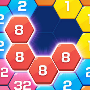 Hexagon Merge 2048 game
