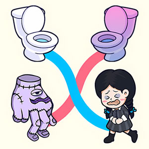 Draw To Toilet Puzzle game